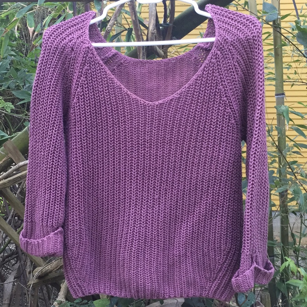 Purple Knit Sweater